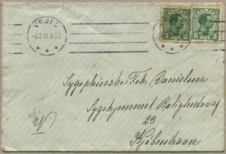 image1.jpg - Brev til Astrid (min mor) Kjøbenhavn Sygehjem fra Vejle 2 Feb. 1919